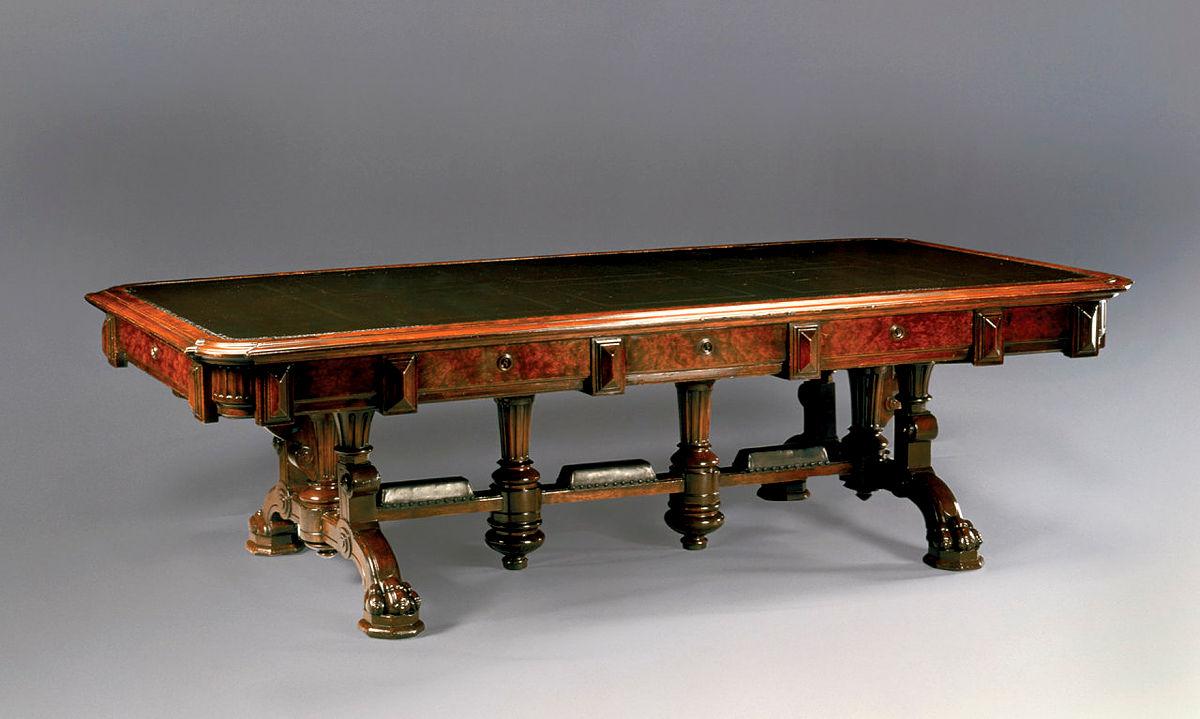 Treaty Table, 1869, by Pottier & Stymus Manufacturing Company.(White House Historical Association)