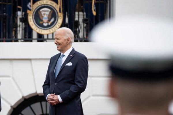 President Joe Biden during a ceremony on the South Lawn of the White House in Washington on May 23, 2024. (Madalina Vasiliu/The Epoch Times)