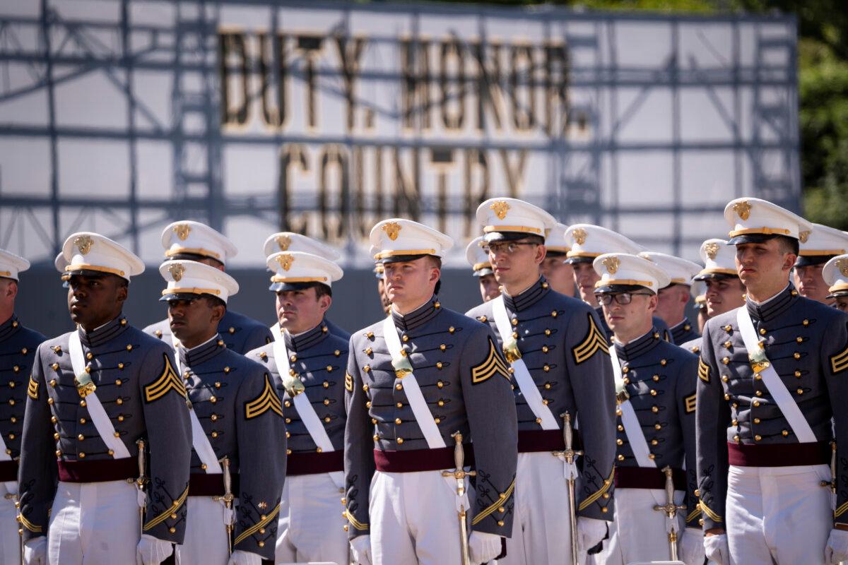 The 2024 Graduation and Commissioning Ceremony on the Michie Stadium at the U.S. Military Academy in West Point, N.Y., on May 25, 2024. (Madalina Vasiliu/The Epoch Times)