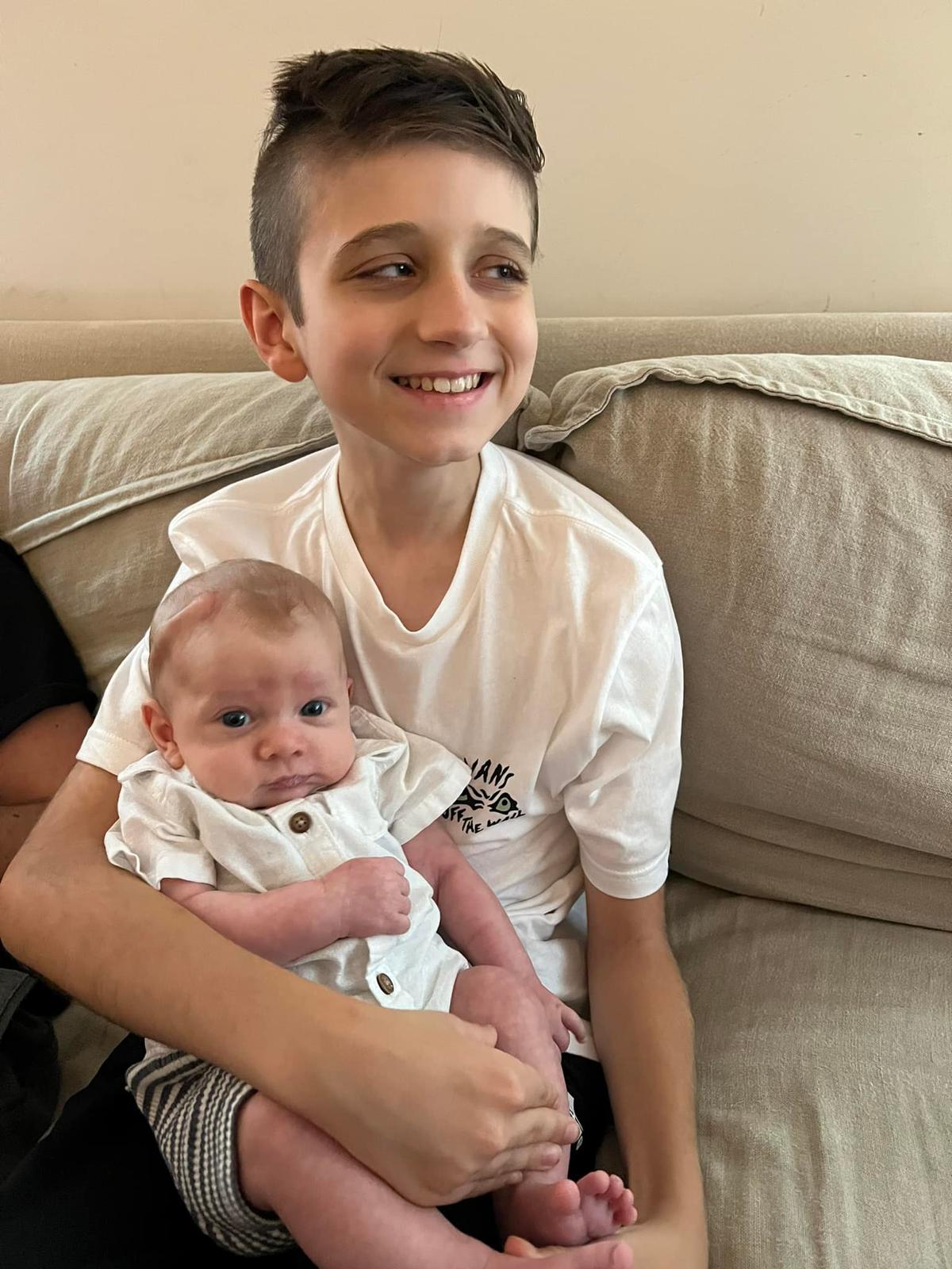 Sawyer with his sibling. (Courtesy of Brianna McCarthy)