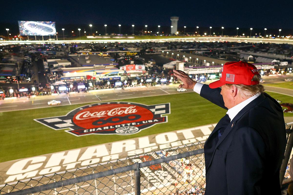 Trump Attends NASCAR Coca-Cola 600 at Charlotte Motor Speedway