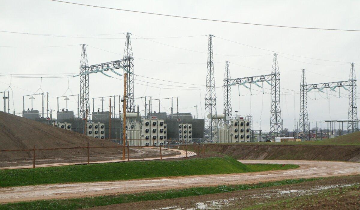 LitPol Link HVDC back-to-back converter station and power line to Poland LitPol Link in Alytus, Lithuania, on Nov. 19, 2015. (Petras Malukas/AFP via Getty Images)