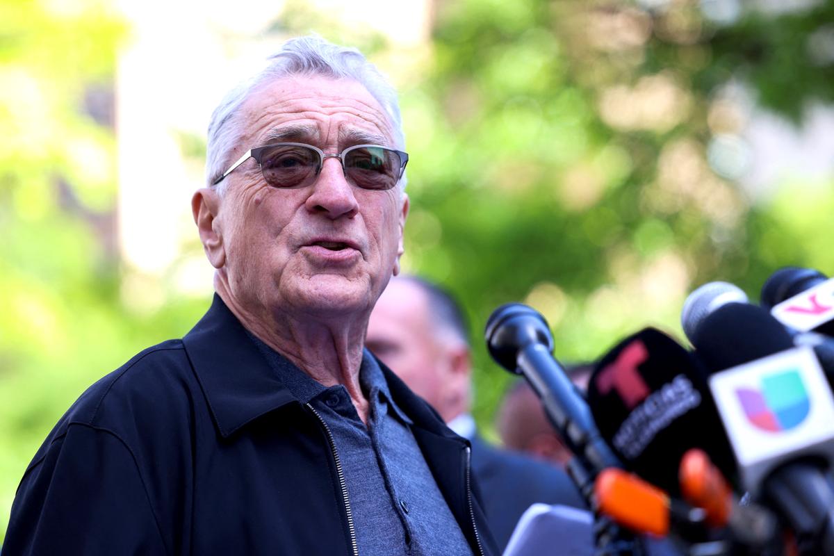 Robert De Niro, Jan. 6 Police Officers Rally for Biden Outside Trump Trial in Manhattan