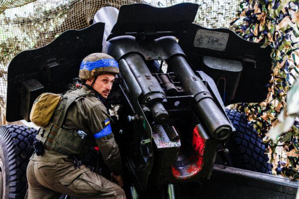 A Ukrainian soldier in the Kharkiv region of Ukraine on May 21, 2024. (Valentyn Ogirenko/Reuters)