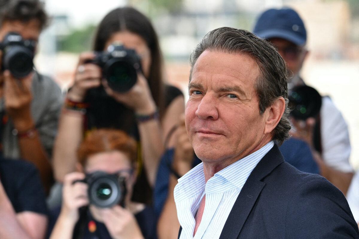 U.S. actor Dennis Quaid poses during a photocall for the film ‘The Substance’ at the 77th edition of the Cannes Film Festival in Cannes, southern France, on May 20, 2024. (Christophe Simon/AFP via Getty Images)