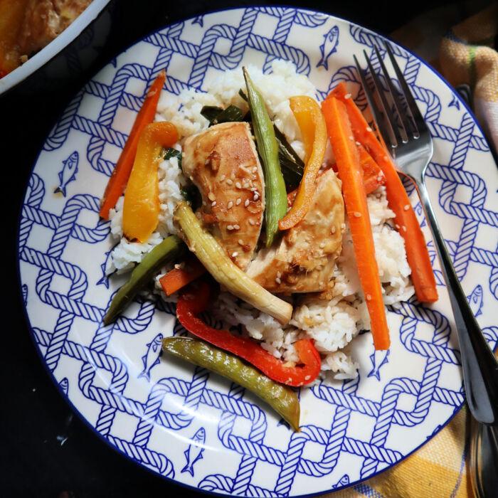 Teriyaki Chicken Tray Bake Feeds a Family in a Flash