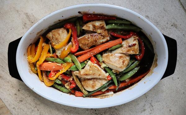 This easy sheet pan chicken teriyaki goes from counter to oven to table in about 30 minutes. (Gretchen McKay/Pittsburgh Post-Gazette/TNS)