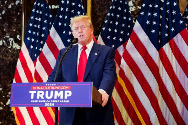 Former President Donald Trump holds a press conference following the verdict in his New York trial at Trump Tower in New York City on May 31, 2024. (Spencer Platt/Getty Images)