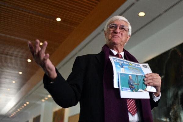Katter’s Australian Party Member for Kennedy Bob Katter during a press conference in the Mural Hall at Parliament House in Canberra, Australia, on June 22, 2021. (Photo by Sam Mooy/Getty Images)