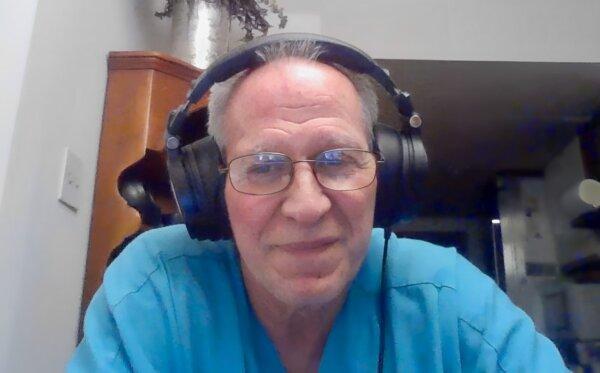 Dr. John Robb DVM speaks to NTD. (Helen Billings/The Epoch Times)