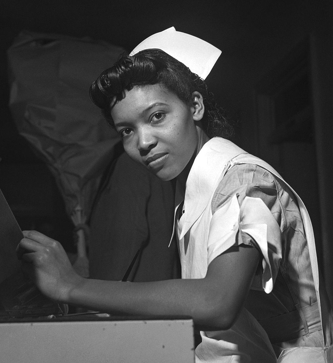 Lydia Monroe was a student of Provident Hospital in 1942. Daniel Hale Williams's legacy provided her with the opportunity to become a nurse. (Public Domain)