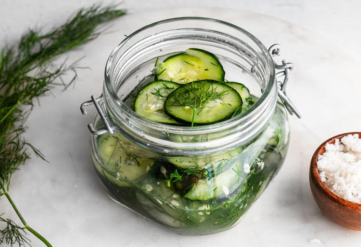 A Finnish cucumber salad, shaken with dill, is a refreshing side dish. (Jennifer McGruther)