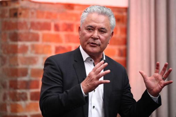 Maori Party President John Tamihere speaks during a debate in Auckland, New Zealand, on Oct. 1, 2020. (Fiona Goodall/Getty Images)