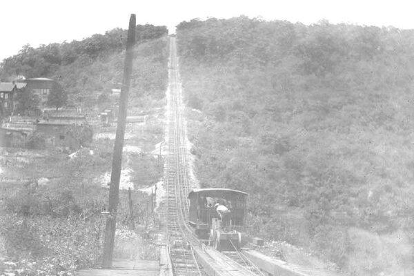 Mount Pisgah with the Mauch Chunk and Summit Hill Switchback Railroad. (Public Domain)