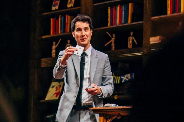 David Kwong has tricks up his sleeve in "The Enigmatist." (Jeff Lorch)