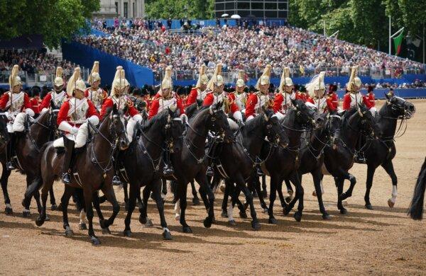 Members of the Household Divison during Trooping the Colour ceremony at Horse Guards Parade, central London, in celebration of King Charles III's official birthday on June 15, 2024. (Jonathan Brady/PA Wire)