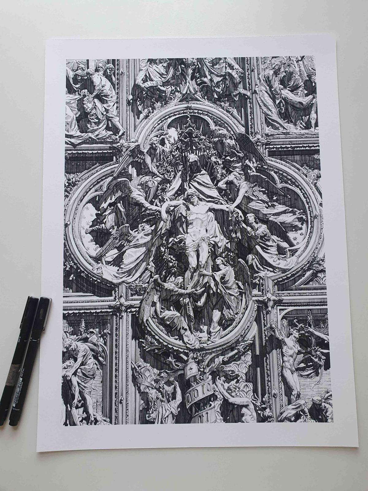 马克斯‧凯利(Max Kerly)的《米兰大教堂的青铜门》(The Bronze Door, Milan Duomo)。(由Max Kerly提供)