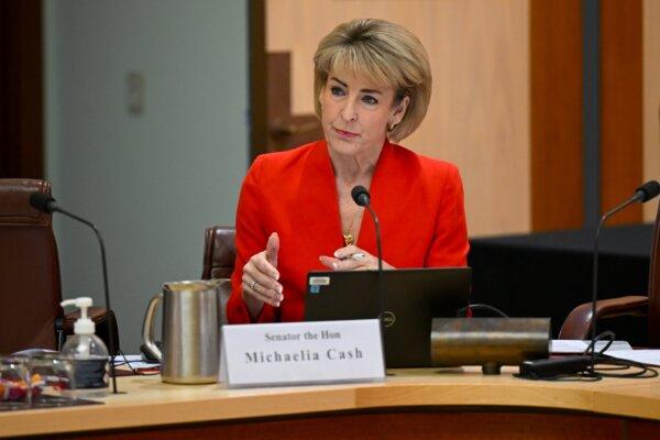 Shadow Attorney-General Michaelia Cash speaks during Senate Estimates at Parliament House in Canberra, Australia, on June 3, 2024. (AAP Image/Lukas Coch)