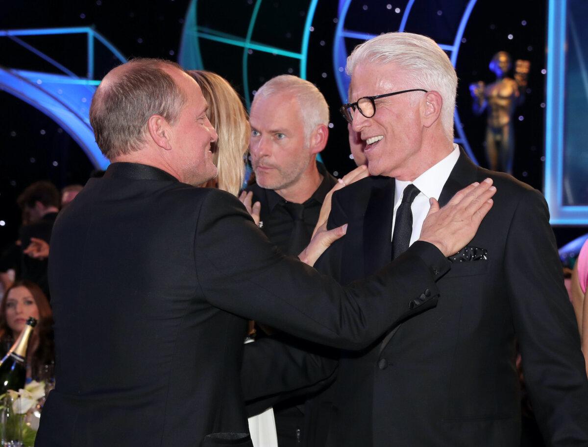 Actors Woody Harrelson and Ted Danson during the 24th Annual Screen Actors Guild Awards at The Shrine Auditorium in Los Angeles, Calif., on Jan. 21, 2018. (Christopher Polk/Getty Images for Turner)