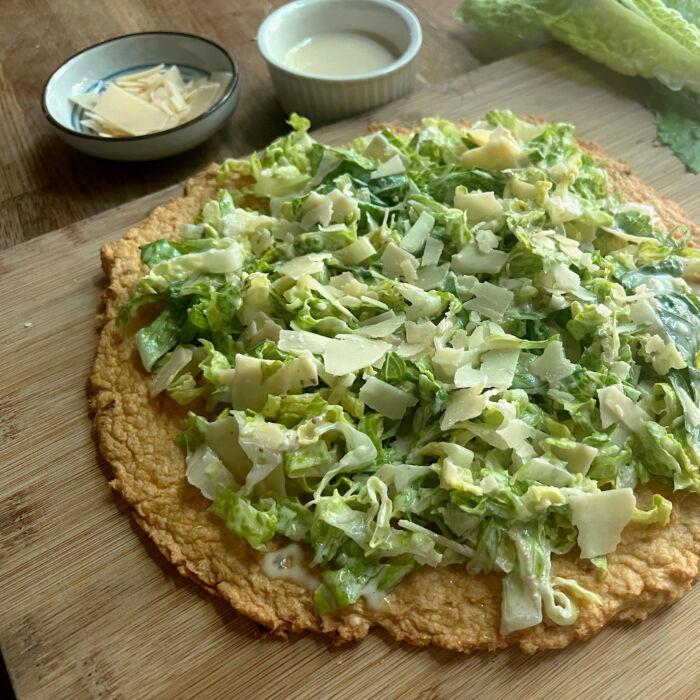Taking Chicken Crust Caesar Salad Pizza From Social Media Trend to Table Reality