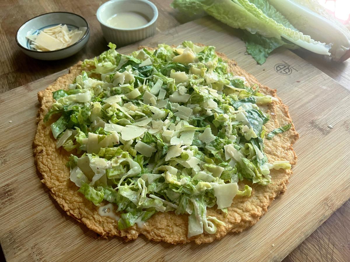 Taking Chicken Crust Caesar Salad Pizza From Social Media Trend to Table Reality