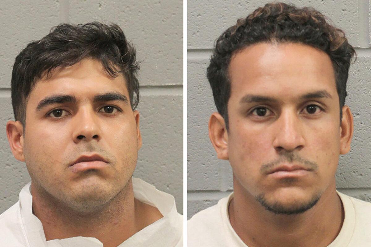 (Left) Johan Jose Martinez Rangel. (Right) Franklin Pena. (Houston Police Department via AP)