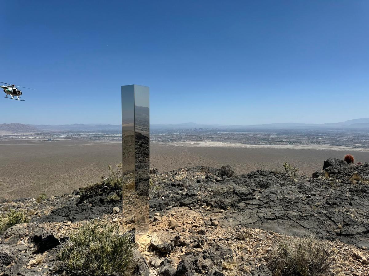 Shiny Monolith Removed From Mountains Outside Las Vegas—How It Got There Still Is a Mystery