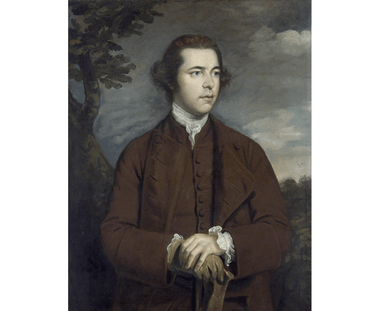 A portrait of Thomas Jones, 1768, by Giuseppe Marchi. Oil on canvas; 36 inches by 28 inches. Amgueddfa Cymru, National Museum Wales, Cardiff. (Public Domain)