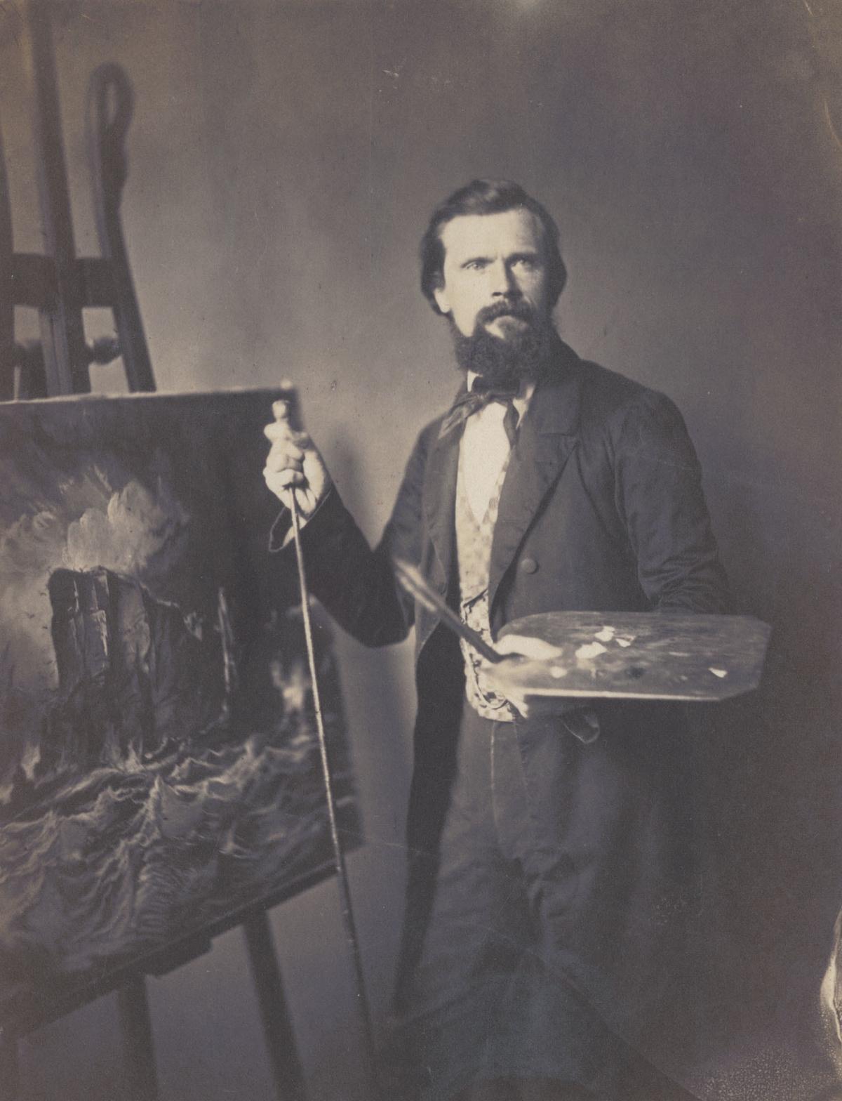 Edward Moran photographed by his brother John Moran in 1860. (Library Company of Philadelphia)