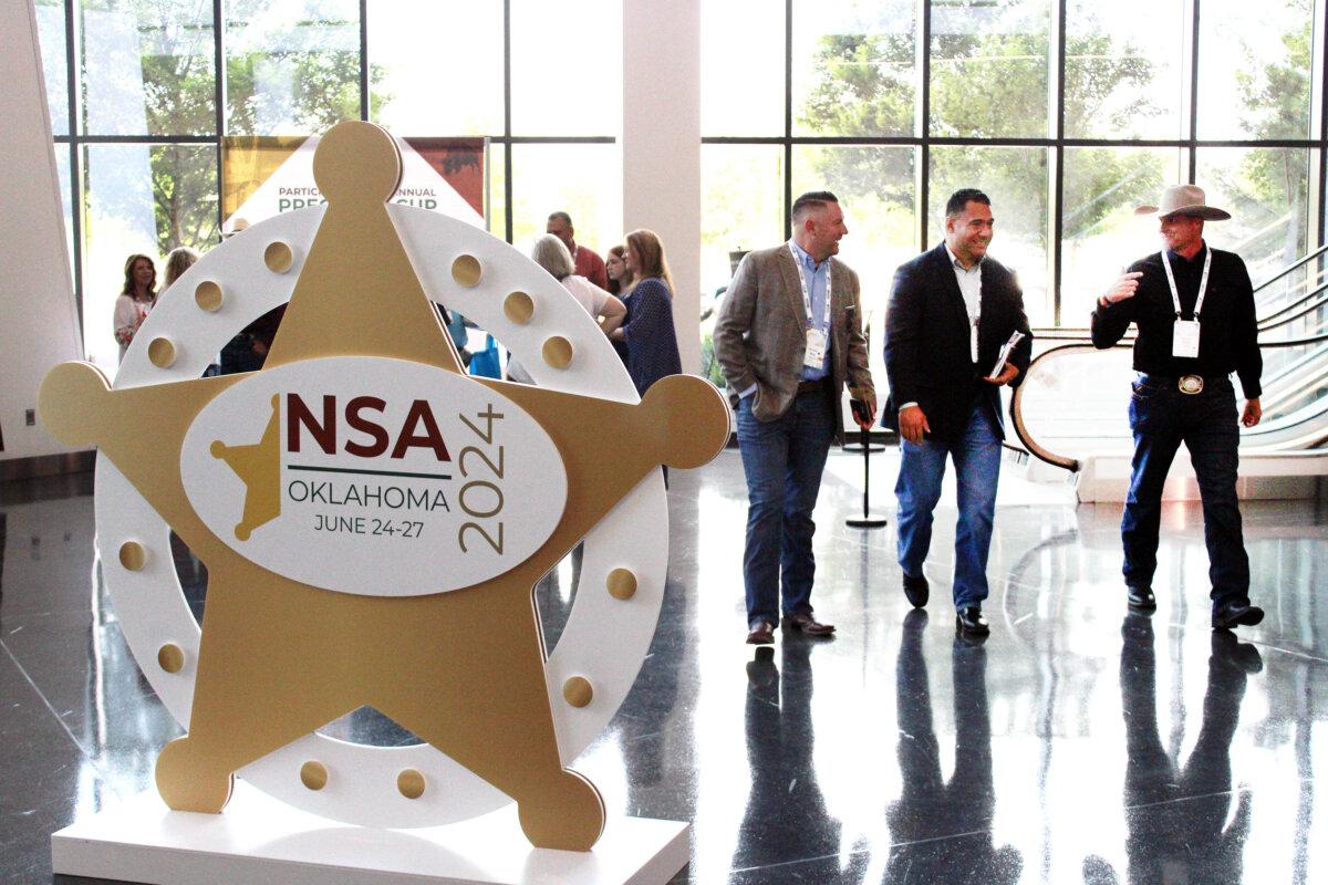 Sheriff's from around the country gathered in Oklahoma City for the National Sheriff's Association 2024 Annual Meeting on June 24, 2024. (Michael Clements/The Epoch Times)
