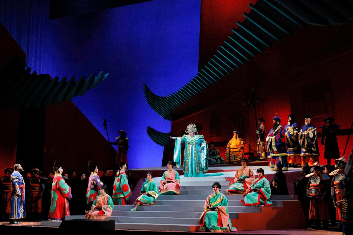 Turandot (Angela Meade, C), in in L.A. Opera’s production of “Turandot.” (Corey Weaver/LA Opera)