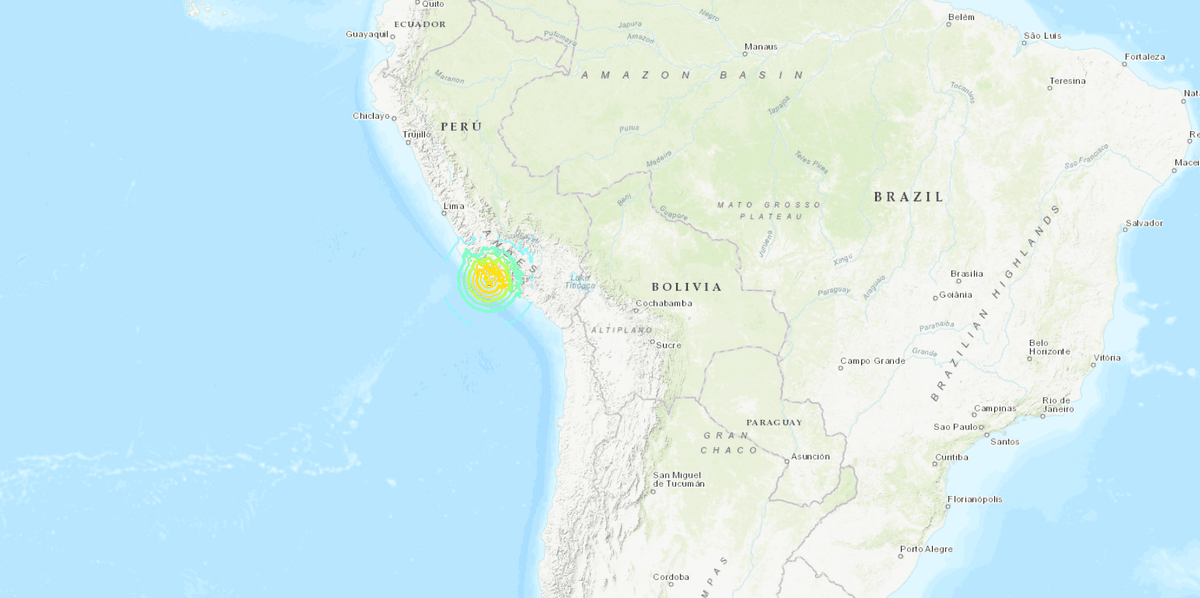 7.2 Magnitude Earthquake Shakes Southern Peru