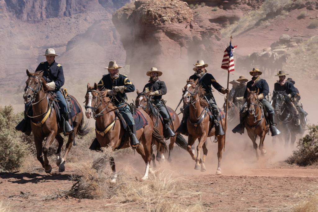 An action scene in "Horizon: An American Saga–Chapter 1." (Warner Bros. Pictures)