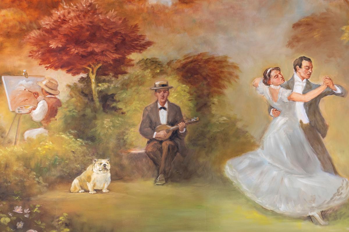 English Bulldog Named Babydog Makes Surprise Appearance in Mural on West Virginia History