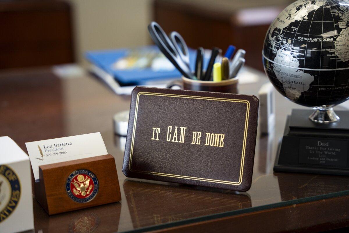 Lou Barletta's office in Hazleton, Pa., on May 14, 2024. (Samira Bouaou/The Epoch Times)