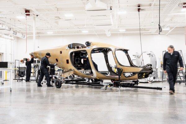 Midnight” being assembled. (Courtesy of Archer)