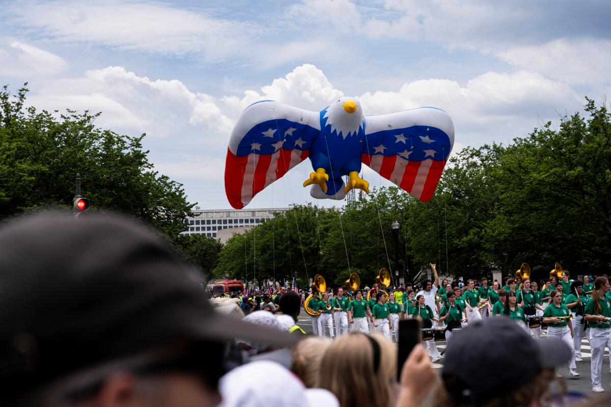 The National Independence Day parade in Washington on July 4, 2024. (Caroline Li/The Epoch Times)