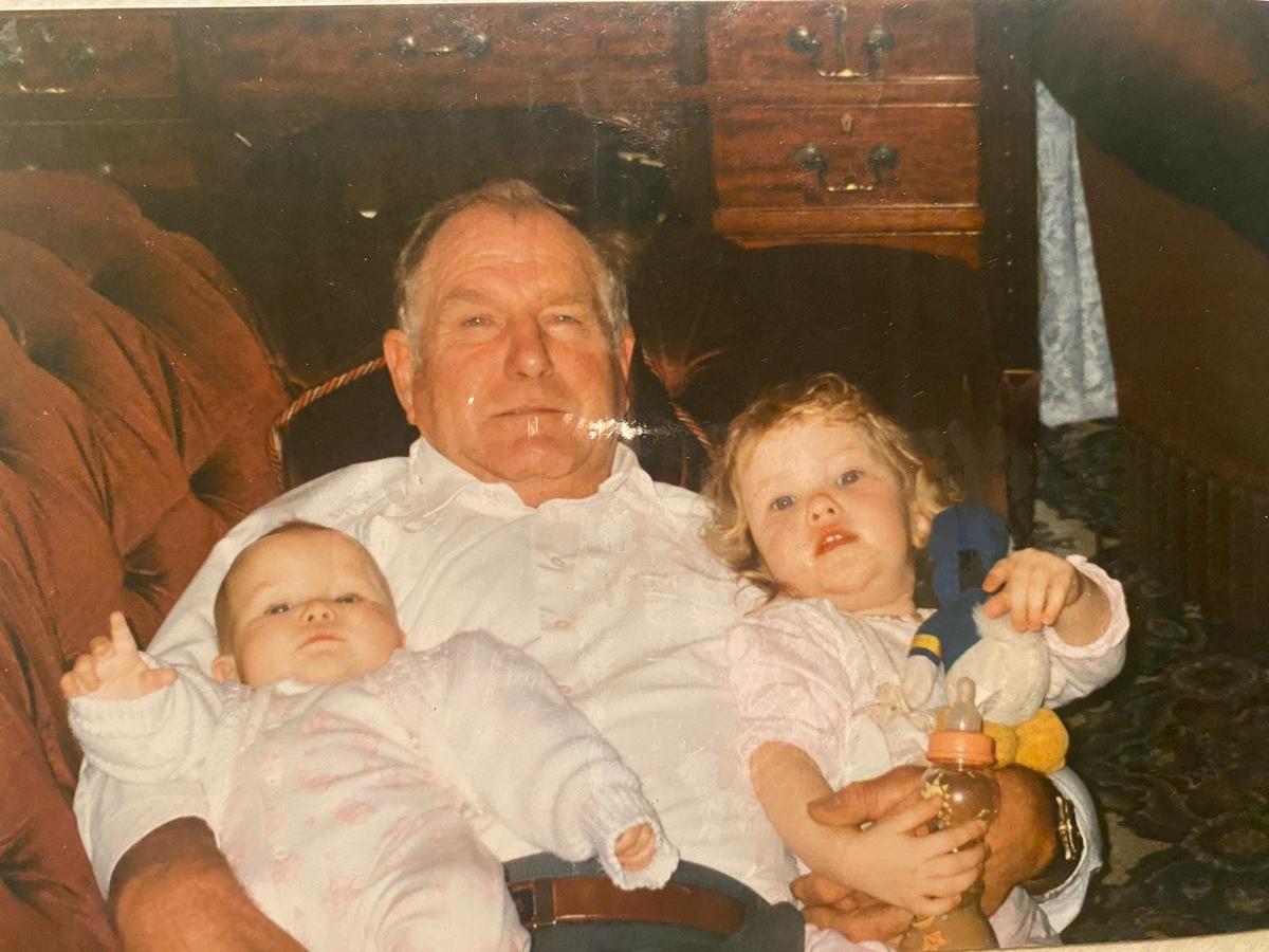Mr. Tucker with his grandchildren. Ms. Tucker is on the right. (Courtesy of <a href="https://www.instagram.com/yazzy_music/" target="_blank" rel="noopener">Yazzy Chamberlain</a>)
