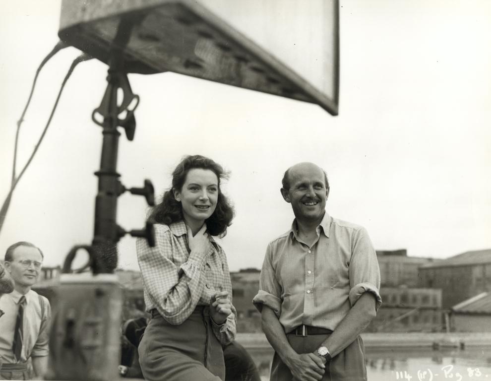 Deborah Kerr and Michael Powell on a movie set, from the documentary “Made in England: The Films of Powell & Pressburger.” (Cohen Media Group)