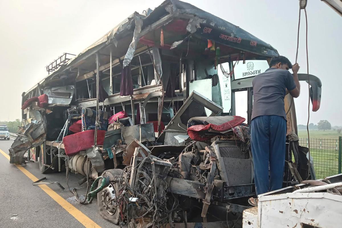Double-Decker Bus Collides With Milk Truck in Northern India, Killing at Least 18 People