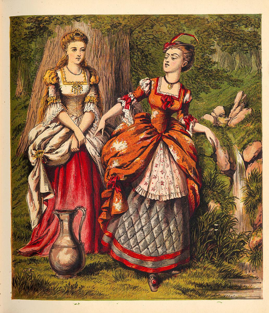 The oldest daughter, and the fairy. (Public Domain)