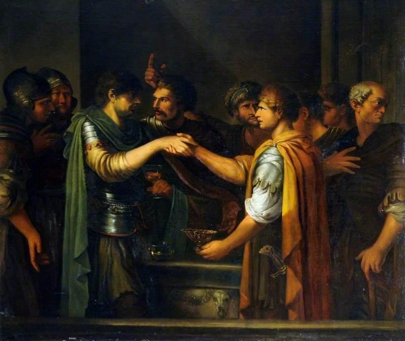 "The Oath of Catiline," 1809, by Joseph-Marie Vien. Oil on canvas; 60 1/3 inches by 73 1/3 inches. (Public Domain)