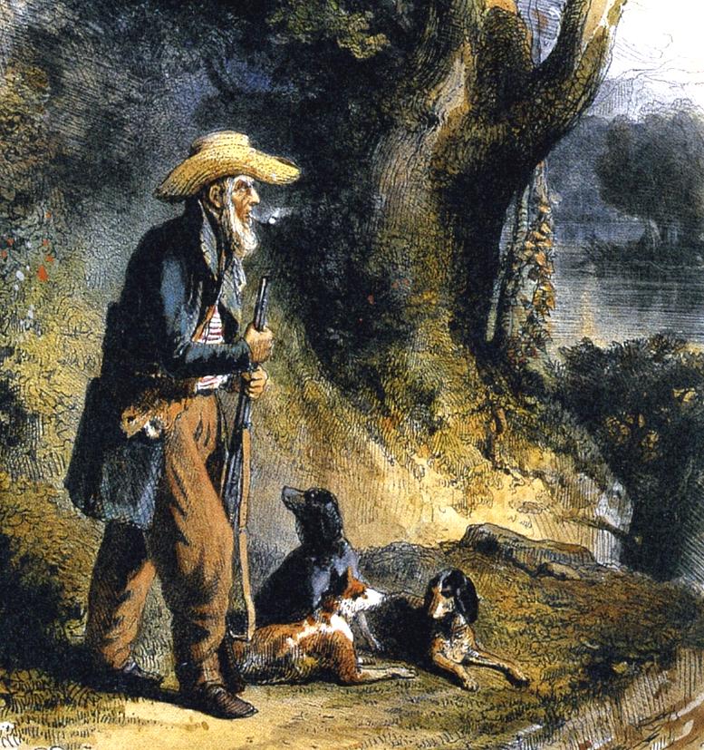 “The Great Traveller Charles Alexandre Lesueur in the Forest,” 1832, by Karl Bodmer. (Public Domain)