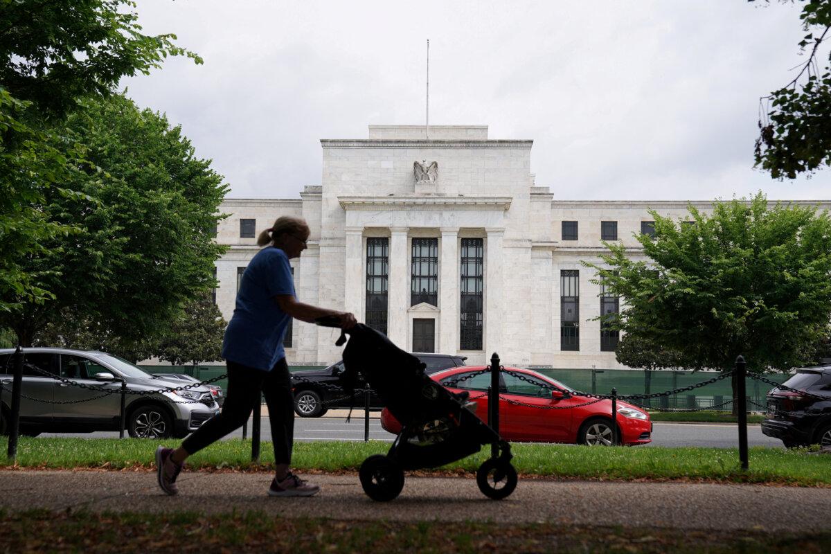 The Federal Reserve Board Building in Washington, on June 14, 2022. (Sarah Silbiger/Reuters)