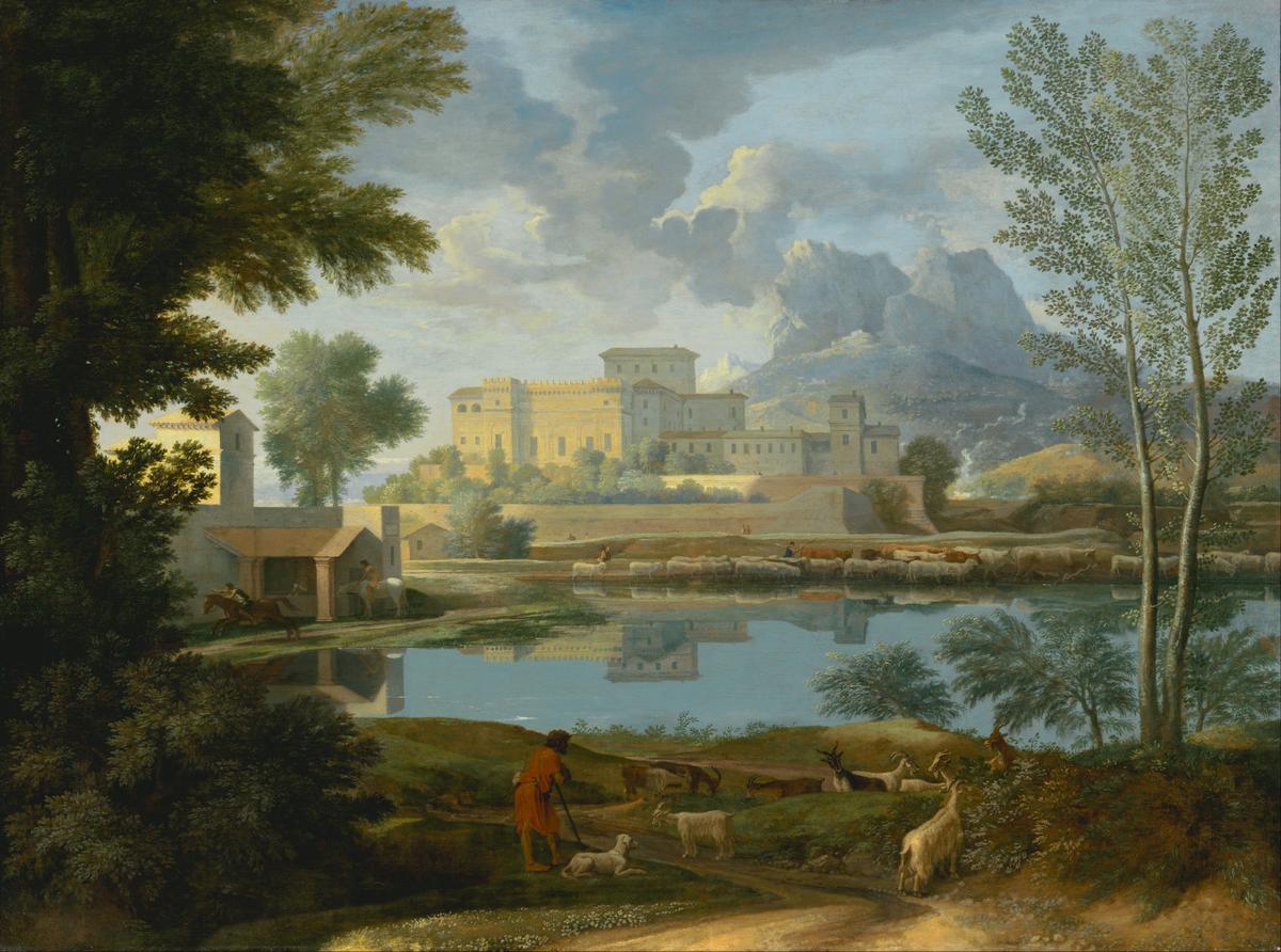 "Landscape With a Calm," 1650–1651, by Nicolas Poussin. Oil on canvas. Getty Center, Los Angeles. (Public Domain)
