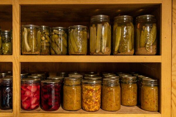 Ms. Thomas cans 500 to 600 jars of homegrown food every year. (Courtesy of Homesteading Family)