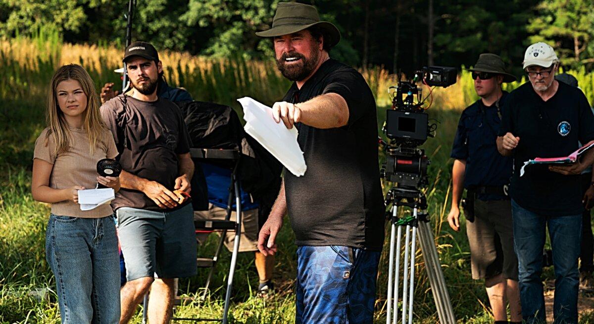 Director Sean McNamara (C) on the set of "Shadrach." (Courtesy of PureFlix)