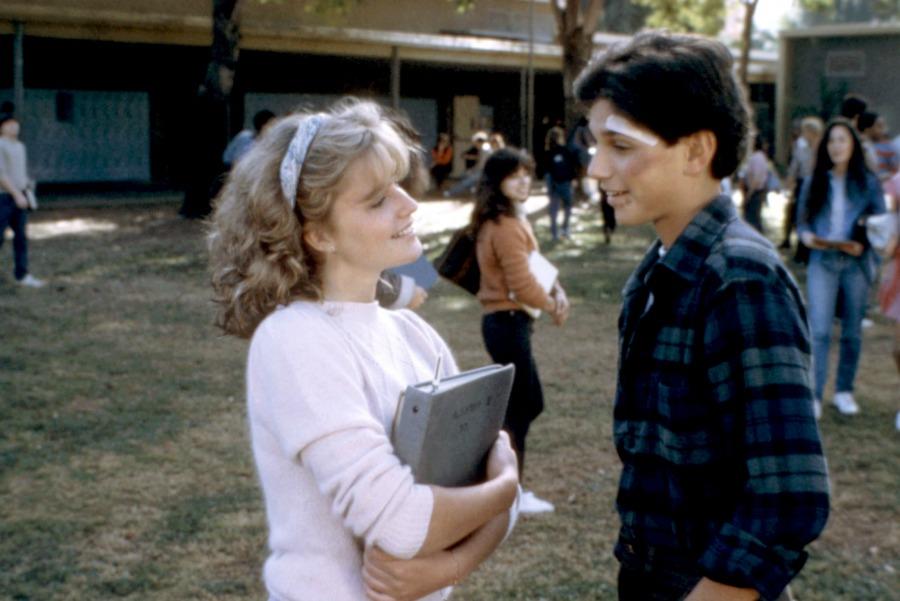 Ali Mills (Elizabeth Shue) meets Daniel LaRusso (Ralph Macchio), in "The Karate Kid." (Columbia Pictures)