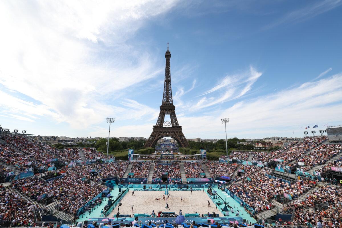 A general view during the Men's Preliminary Phase - Pool E match between Team Czechia and Team Canada on day two of the Olympic Games Paris 2024 at Eiffel Tower Stadium in Paris on July 28, 2024. (Cameron Spencer/Getty Images)
