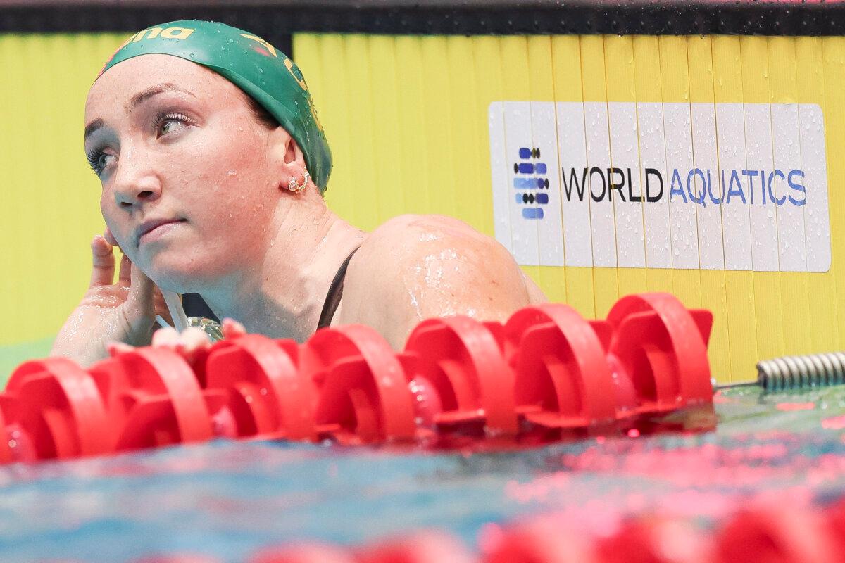 Lani Pallister of Australia competes at Women's 400m Freestyle heats during the World Aquatics Swimming World Cup 2023 in Berlin on October 07, 2023. (Maja Hitij/Getty Images)